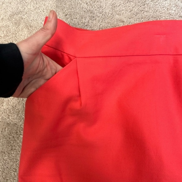 J. Crew coral pink pencil skirt Sz 8 pockets NWOT - Picture 3 of 10